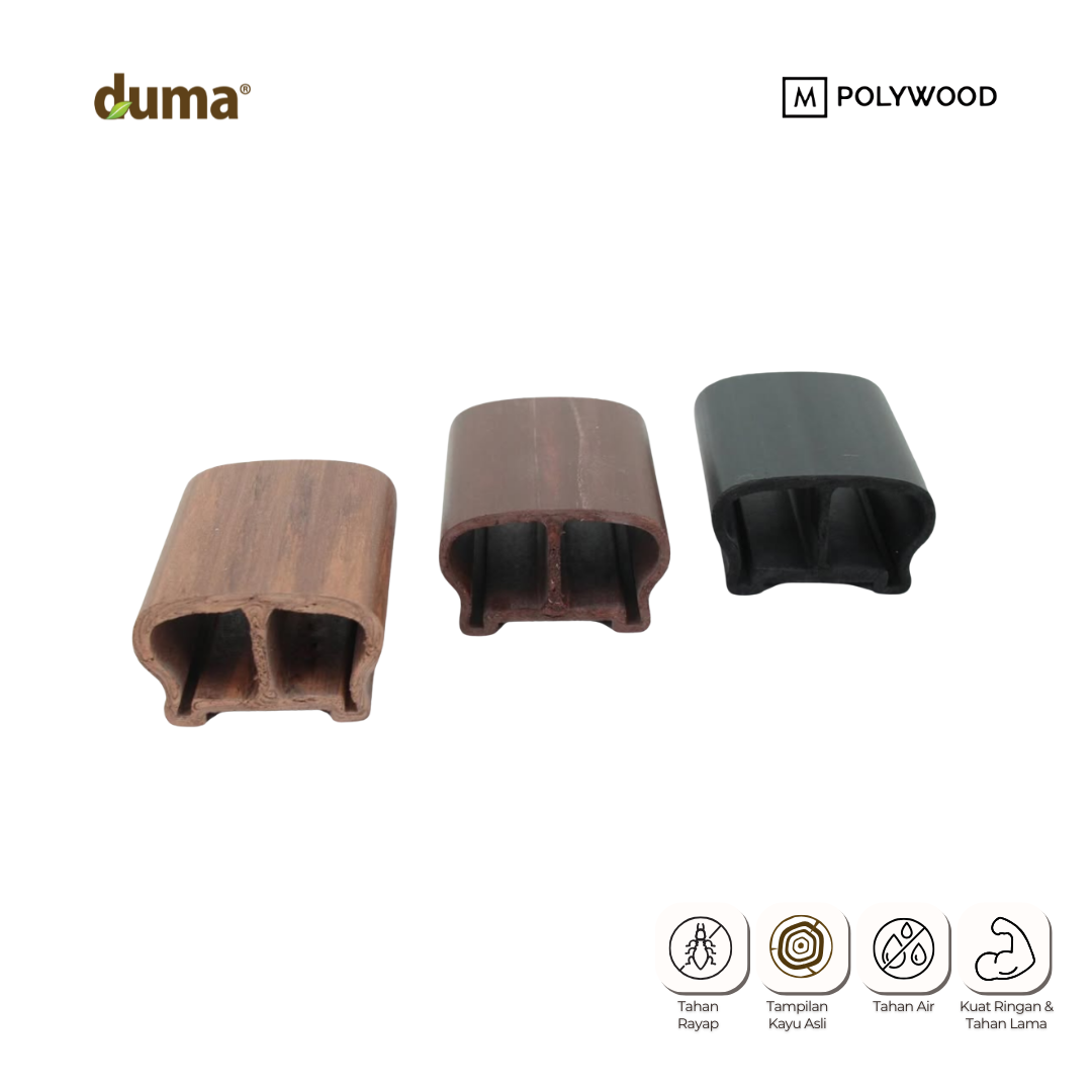 DUMA WPC HAND RAIL 80x50 Handrail / Railing / Handle / Pegangan Tangan Tangga WPC