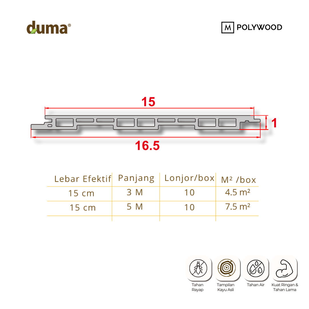 DUMA NEO MODERN TEMPO 150 - DUMA WPC WALL & CEILING PANEL