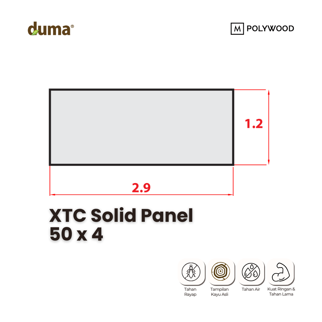 DUMA XTC SOLID PANEL - WPC PANEL SP 29 x 12