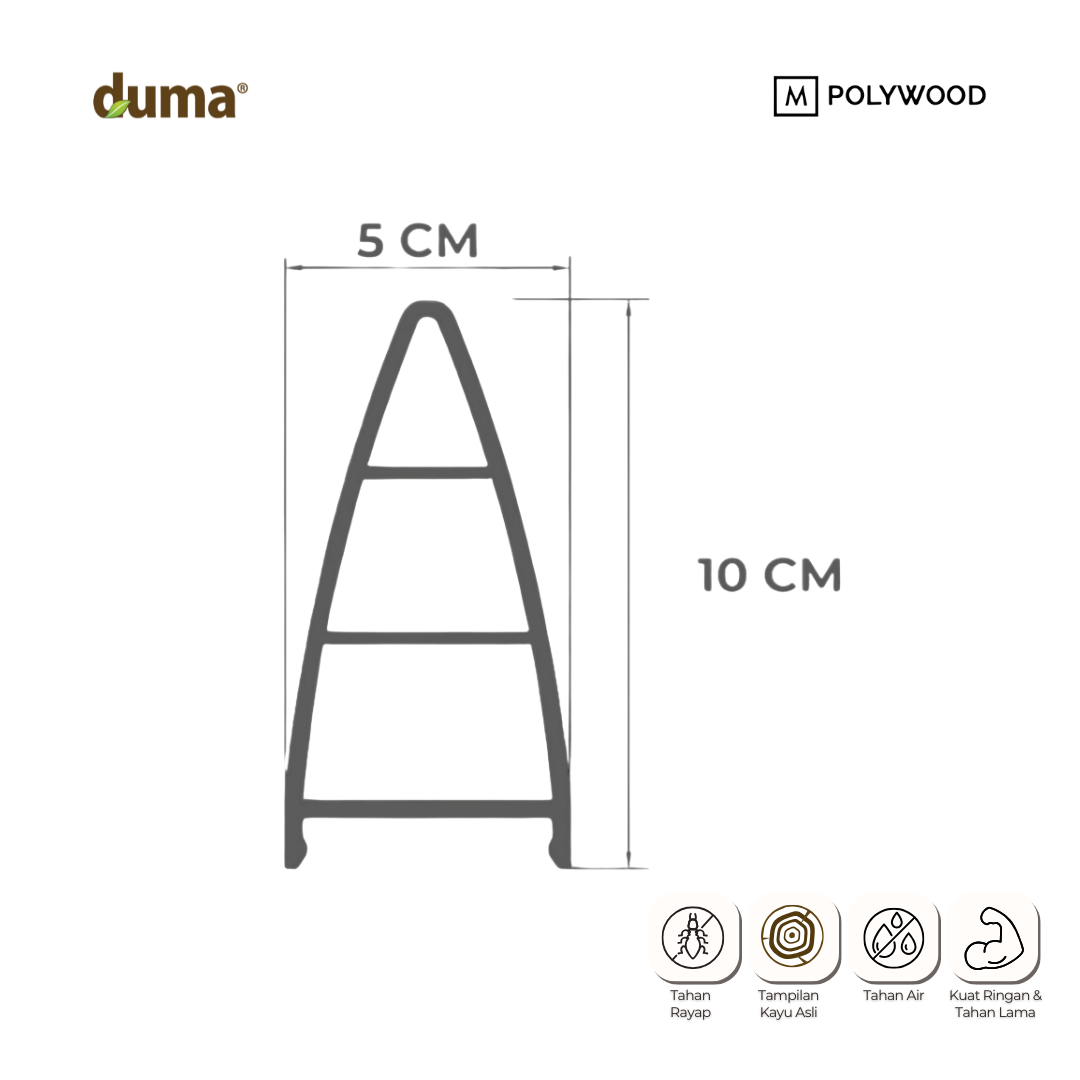 DUMA WPC COH V 50x100 / CLICK ON HOLLOW V