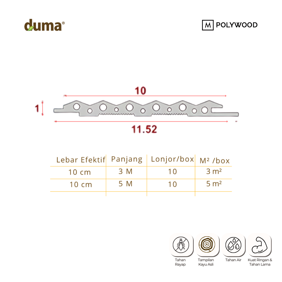 DUMA CONTEMPO TRIANGLE - DUMA WPC WALL & CEILING PANEL