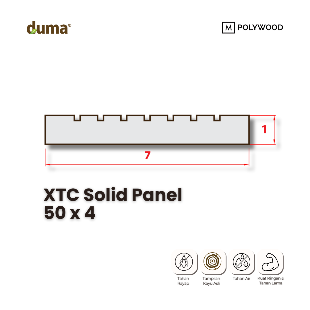 DUMA XTC SOLID PANEL - WPC PANEL SP 50 X 4
