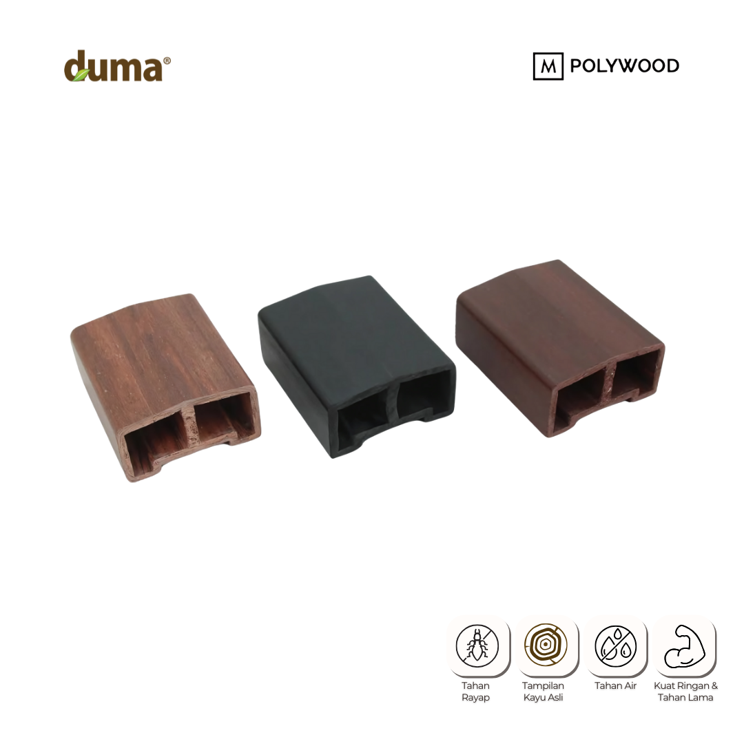 DUMA WPC HAND RAIL 80x45 Handrail / Railing / Handle / Pegangan Tangan Tangga WPC