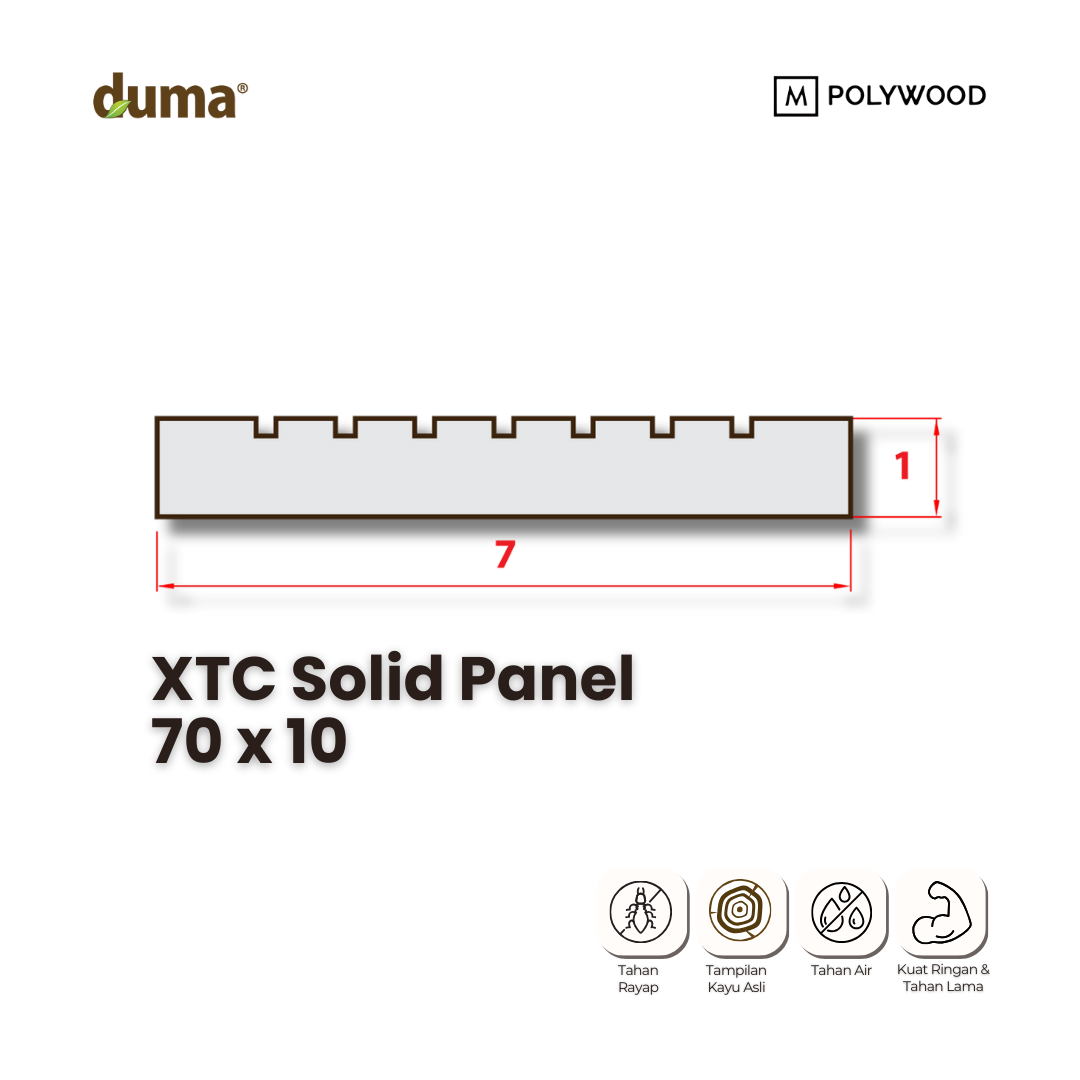 DUMA XTC SOLID PANEL - WPC PANEL SP 70 x 10
