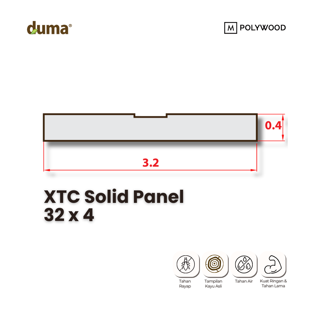 DUMA XTC SOLID PANEL - WPC PANEL SP 32 x 4