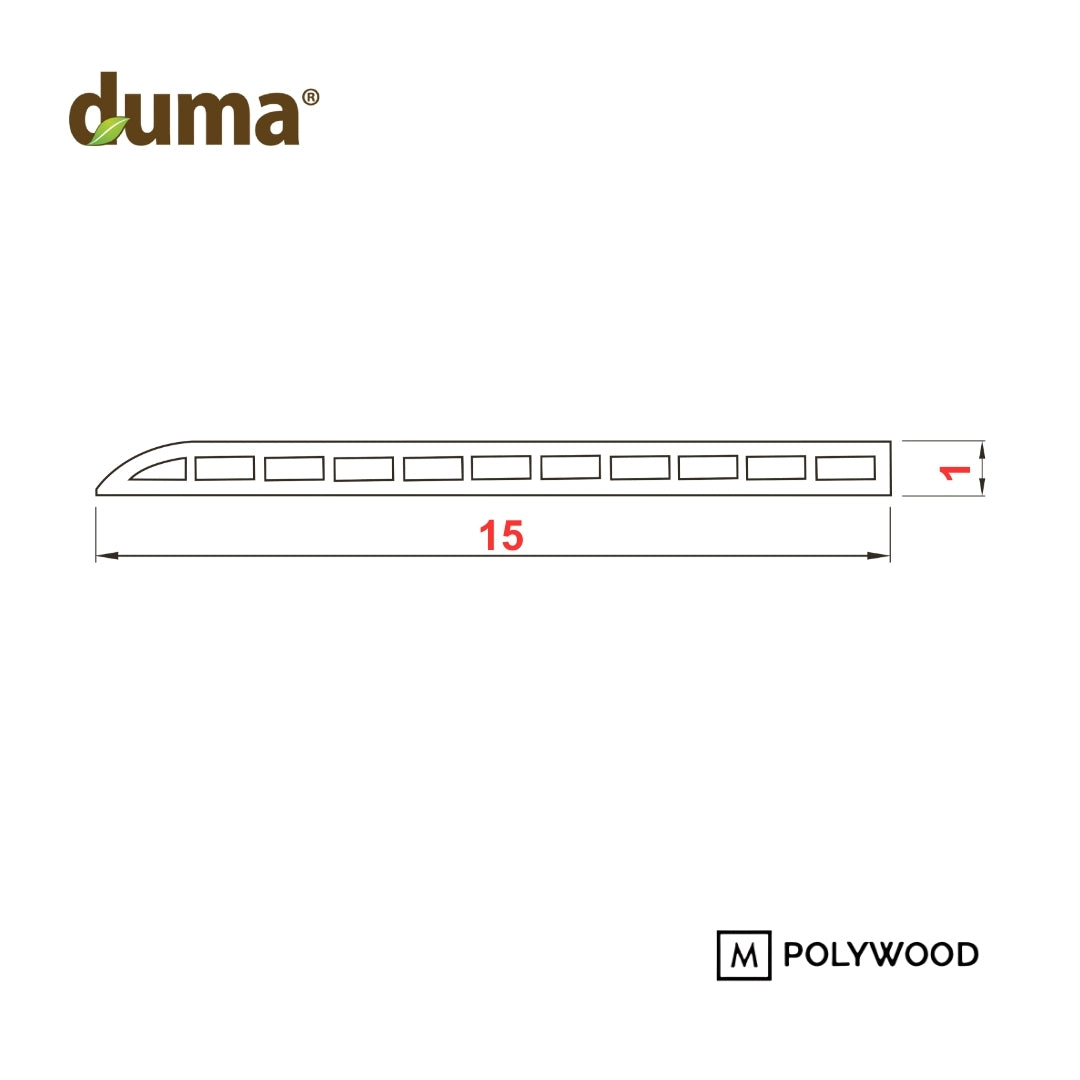 Duma Lis Plint (150x10) - DUMA WPC WALL & CEILING PANEL