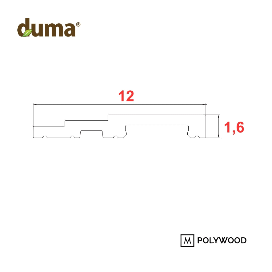 Duma Co Lis Plint (120x16) - DUMA WPC WALL & CEILING PANEL