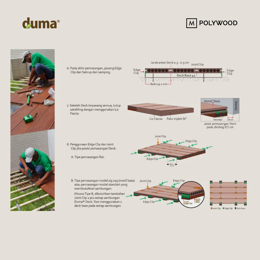 DUMA DECK - WPC DECKING/ FLOORING/ LANTAI KAYU / DECKING KOLAM