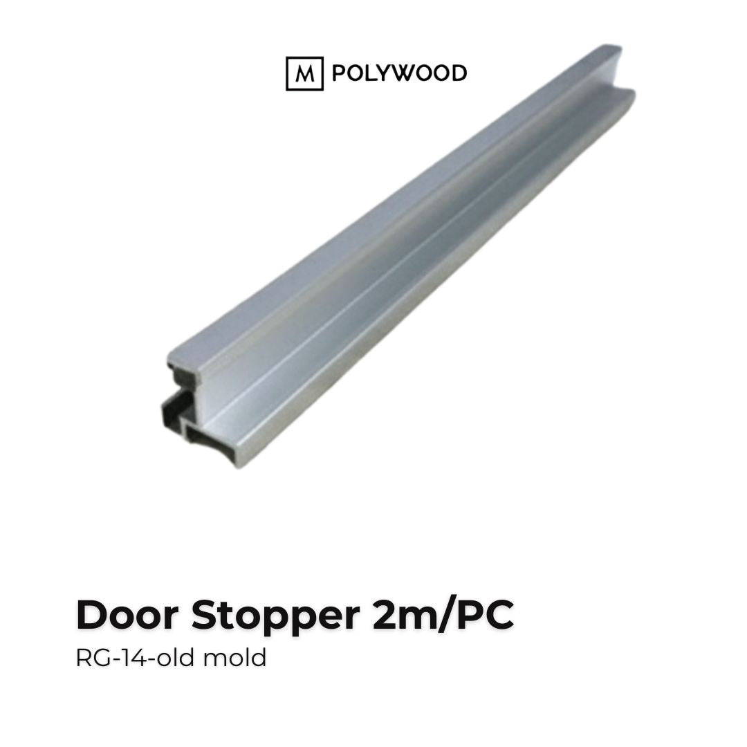 RG-14 Door Jamb Stopper 12mm - Warna Silver Aluminium