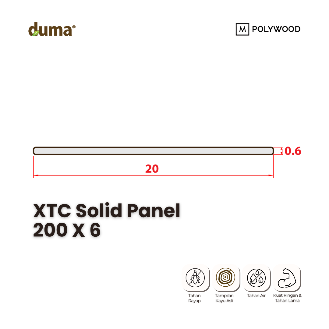 DUMA XTC SOLID PANEL - WPC PANEL SP 200x6