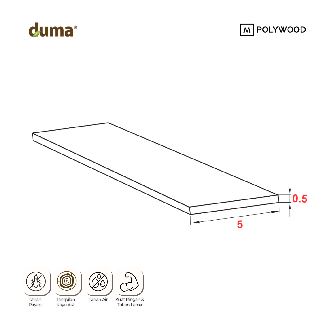 LIS FASCIA DUMA WPC (PENUTUP SAMPING DUMA DECK)