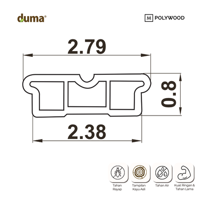 DUMA CLICK PVC 30mm - Untuk Duma Click On Hollow