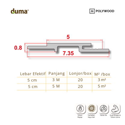 DUMA MODERN SW50 - DUMA WPC WALL & CEILING PANEL