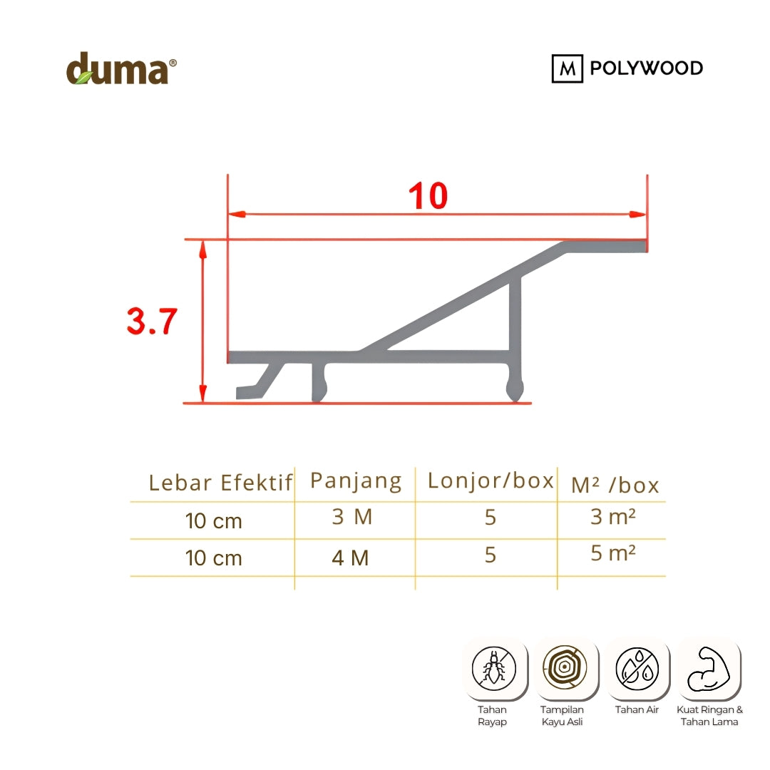 DUMA MODERN 150 - DUMA WPC 墙板和天花板面板