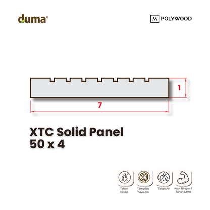 DUMA XTC SOLID PANEL - WPC PANEL SP 50 X 4