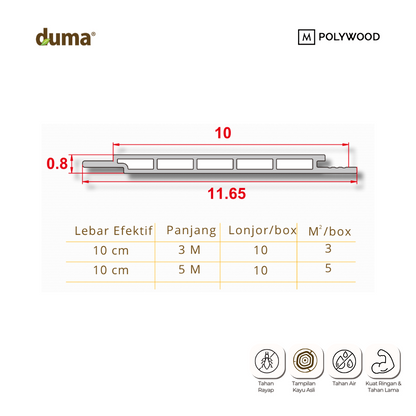DUMA MODERN 100 - DUMA WPC WALL & CEILING PANEL