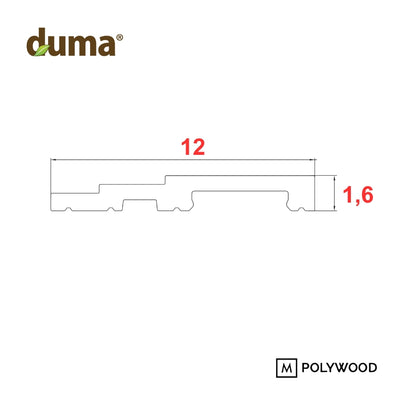 Duma Co Lis Plint (120x16) - DUMA WPC WALL & CEILING PANEL