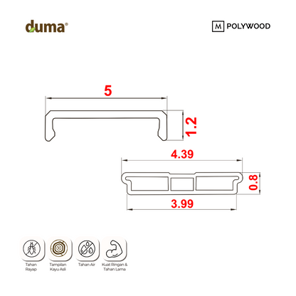 DUMA WPC COF 12x50 / CLICK ON FLAT 12x50