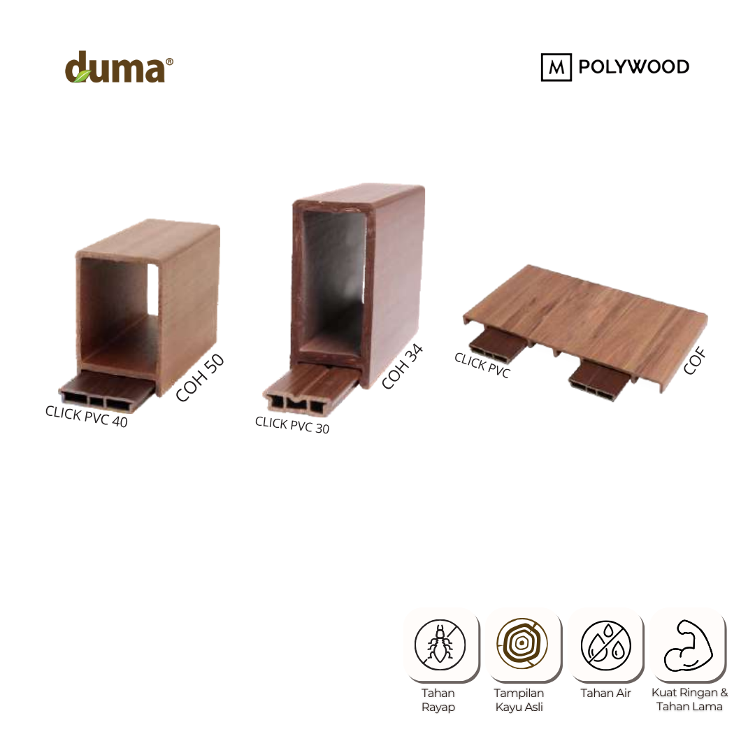 DUMA CLICK PVC 30mm - Untuk Duma Click On Hollow