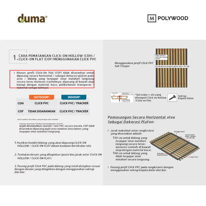 DUMA CLICK PVC 30mm - Untuk Duma Click On Hollow