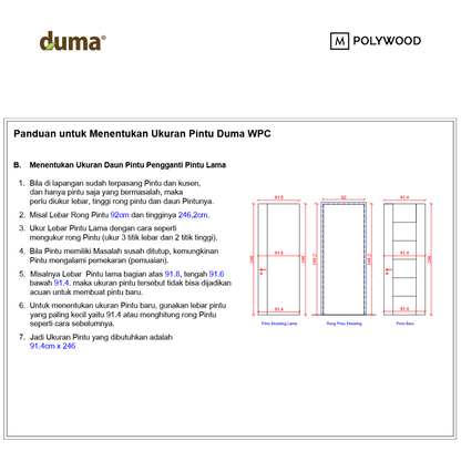 Duma Door 5mm - Lebar 82cm