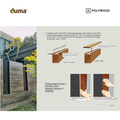 DUMA CLICK PVC 30mm - Untuk Duma Click On Hollow