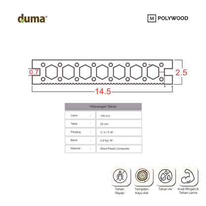 DUMA DECK - WPC DECKING/ FLOORING/ LANTAI KAYU / DECKING KOLAM