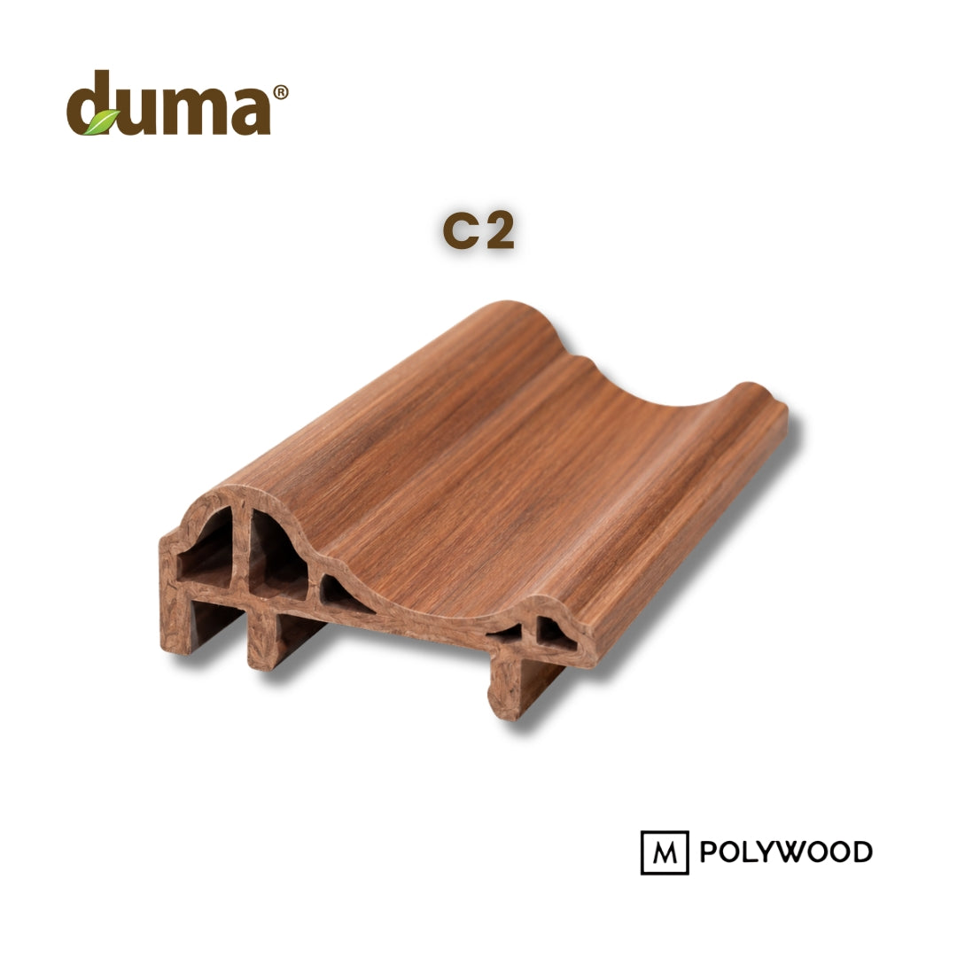 Lis DUMA WPC Click-On Decoratif (60×26) / Lis Dinding / Wallmoulding -  DUMA WPC WALL & CEILING PANEL