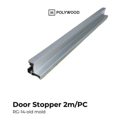 RG-14 Door Jamb Stopper 12mm - Warna Silver Aluminium