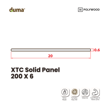 DUMA XTC SOLID PANEL - WPC PANEL SP 200x6