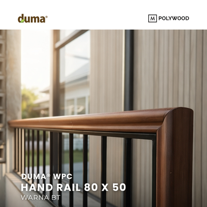 DUMA WPC HAND RAIL 80x50 Handrail / Railing / Handle / Pegangan Tangan Tangga WPC