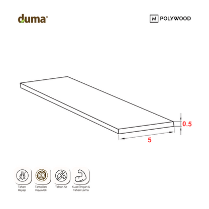 LIS FASCIA DUMA WPC (PENUTUP SAMPING DUMA DECK)