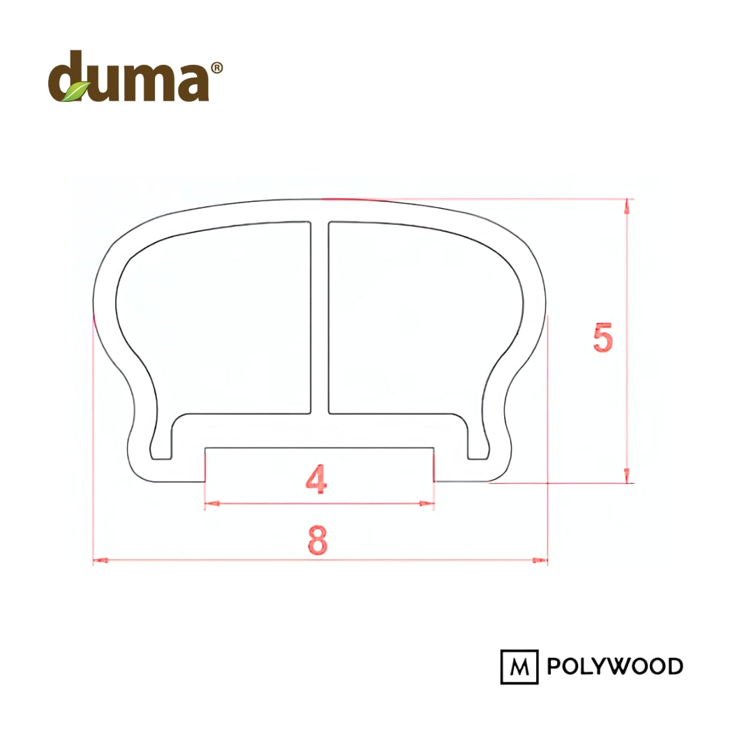 PENUTUP HANDRAIL DUMA WPC 80x50