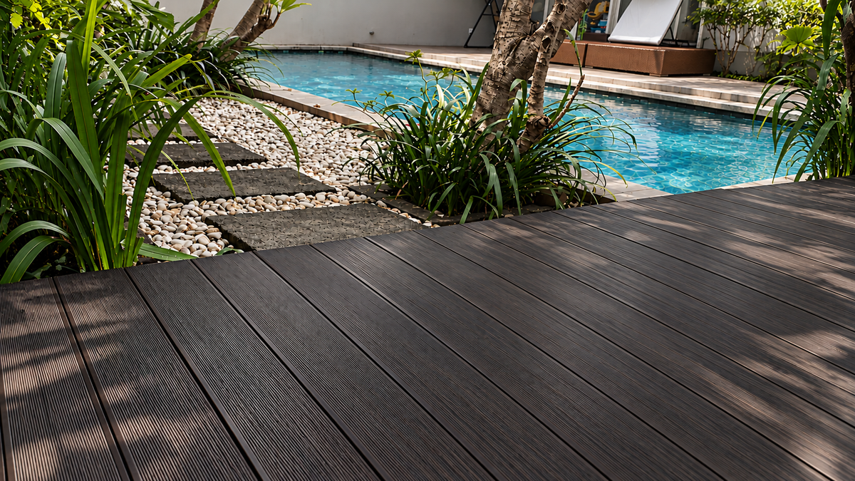 Muat video: Video proyek decking outdoor menggunakan DUMA WPC Deck untuk menciptakan area luar rumah yang estetik, natural, dan fungsional. Inspirasi decking WPC untuk teras, taman, dan area outdoor rumah.